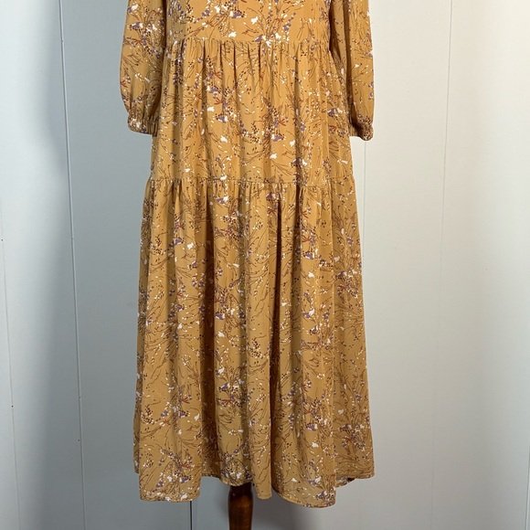 Code x Mode Floral Dress Women’s S Midi 3/4 Sleeveless Cottagecore Prairie - Picture 3 of 9